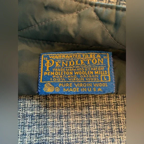 Men's Blue Pendleton Wool Shirt - Picture 6 of 13